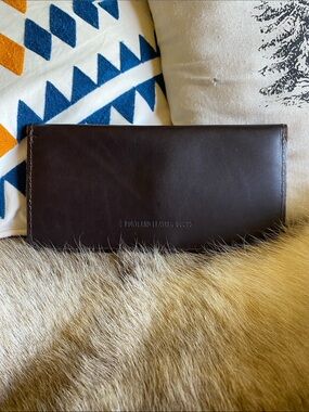 Portland Leather Goods Dark Brown Leather Long Wallet